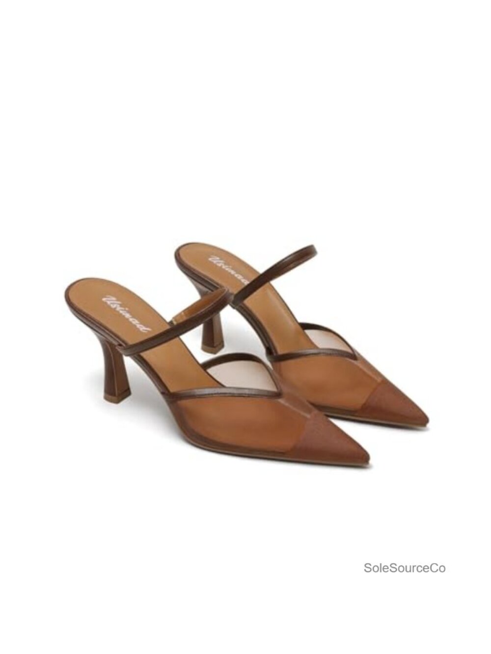 Mesh High Heel Mules Pointy Toe Pumps Stiletto Memory Foam Insole